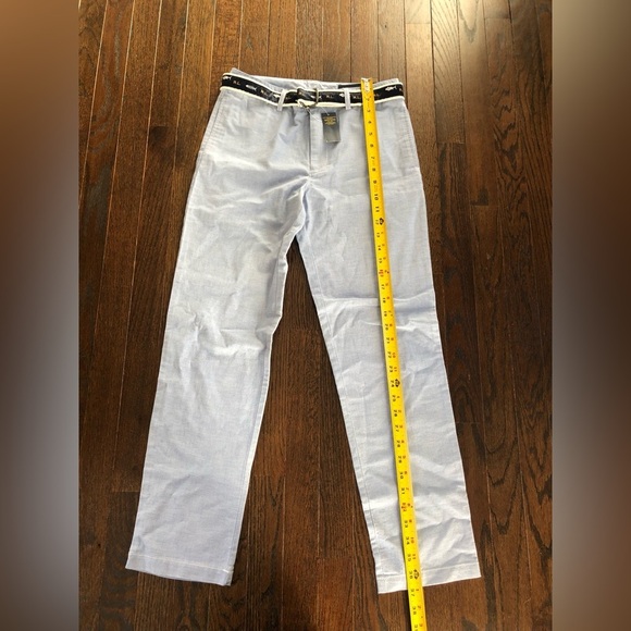 Polo Ralph Lauren Boys 16Y Blue Khaki 4-Pocket Pants w/R.L. Fish/Shark Belt -NWT - Picture 8 of 12